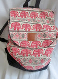 T-BAGS ELEPHANT Vegan BACKPACK Shoulder Rucksack Travel BAG Daytripper RED BLACK WHITE