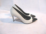 NEW NIB SAINT LAURENT PARIS Stiletto Heel PUMP SHOE 36.5 WHITE BLACK