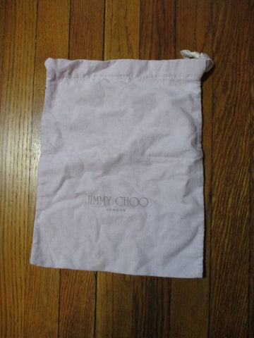 13” JIMMY CHOO Dust Bag Dustbag Drawstring Cover Travel Storage