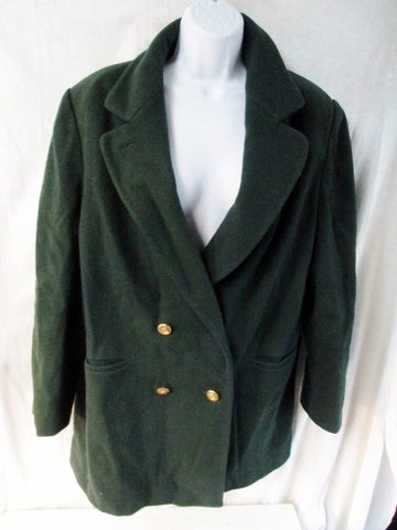 Vtg J.G. HOOK 100% Wool jacket Coat Peacoat Blazer HUNTER GREEN M USA