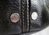 TIGNANELLO Leather Shoulder Bag Crossbody Purse Handbag Wallet BLACK