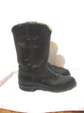 JUSTIN Western Cowboy Rocker Riding Leather Rodeo BOOT 7 BLACK