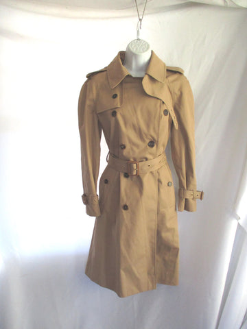 NEW NWT SAINT LAURENT PARIS YSL GABERDINE trench jacket coat 36 BROWN