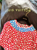 NWT NEW LOUIS VUITTON DOTS YAYOI KUSAMA Silk Dress 36 4 RED WHITE