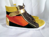 NEW Womens GOT SOUL Suede Leather Sneaker Patchwork Urban 8 BROWN ORANGE