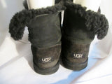Kids Girls UGG AUSTRALIA 5991Y BAILEY BUTTON Suede Winter BOOTS Shoe BLACK 5 Snow