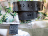 Womens TED BAKER PARIS HUMMINGBIRD BUTTERFLY BIRD Watching Floral Trouser Pants 30X29