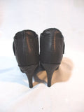 NEW PEDRO GARCIA PATCHWORK TOSCANA Leather Bootie Boot 36 BLACK Peep Toe