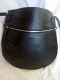 ZARA BASIC COLLECTION leather hobo satchel shoulder sling bag BLACK M