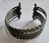 Mens Womens BRAIDED METAL Multi-Strand Ethnic Primitive Bracelet Cuff Bangle Arm Band Jewelry