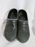 Womens DANSKO Leather Clogs Shoes Slip-On Mules BLACK 41 10.5 BLACK Slides
