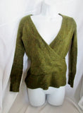 Womens MERCER & MADISON MOHAIR Wool Sweater P M GREEN OLIVE Jacket