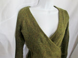 Womens MERCER & MADISON MOHAIR Wool Sweater P M GREEN OLIVE Jacket