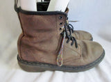JUNIOR DOC MARTENS DELANEY WYOMING LEATHER Combat BOOT BROWN 3 Ankle Shoe Chukka AIRWAIR