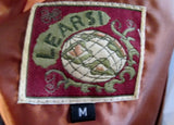 Vintage Womens LEARSI suede leather vest jacket Riding Moto BROWN M western cowboy
