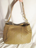 NEW CYNTHIA ROWLEY Quilted Leather Hobo Shoulder Bag Purse BROWN TAUPE
