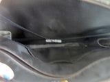 CORDURA DUPONT shoulder bag attache work briefcase laptop carrier KHAKI leather canvas
