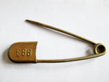 Vintage Antique 688 BRASS DIAPER LAUNDRY SAFETY PIN Metal Art Decor Baby Shower