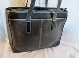 COACH 5209 HAMPTON Leather Tote Laptop Case Bag Briefcase BLACK Carrier