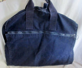 LAND'S END SQUARE RIGGER Garment Bag Luggage Duffle Carry-On Bag BLUE Bi-Fold