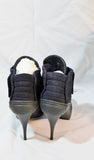 NEW PIERRE HARDY SUEDE KID NAVY Stiletto Heel Bootie 37 6.5 ITALY Womens