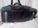 JUICY COUTURE Leather Velvet Heart tote purse satchel PINK BROWN PURPLE L