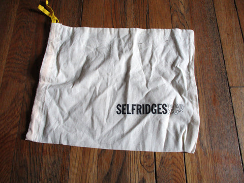 14” SELFRIDGES & CO. Dust Bag Dustbag Drawstring Cover Travel Storage