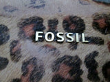 FOSSIL Shoulder Bag Cheetah LEOPARD FUR Satchel Tote Distressed Animal Print
