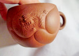 Handmade Set DRAGON Clay Teapot Teacup Tea Cup Mug BROWN Asian Japan