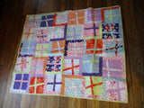 NEW PATCHWORK CROSS QUILT Tapestry Throw Blanket Baby Room Nursery Cover Afghan Multi