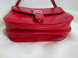 NEW VERA PELLE ITALY Leather Handbag Crossbody Shoulder Bag Swingpack RED Mini Messenger