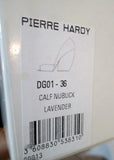 NEW NWT PIERRE HARDY CALF NUBUCK LEATHER Pump Shoe 36 6 LAVENDER Womens NIB