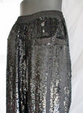 NEW NWT ASHISH Sequin Trouser PANTS BLACK XS Goth Womens Track Lounge