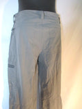 LL BEAN Nylon Pants Trousers 32X32 GREEN GRAY Convertible Shorts Mens Packable Hiking Camping