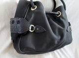 COLE HAAN KAYLANYLON SU06 leather handbag shoulder bag Satchel Tote Hobo BLACK