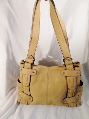 NEW TIGNANELLO leather hobo satchel tote shoulder bucket bag tote BEIGE TAN pebbled