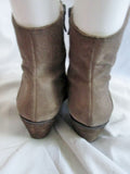 Womens BCBGeneration SANTINA Suede Ankle BOOTS Booties BROWN 8.5 Cowboy Western