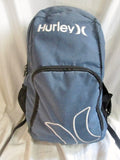 HURLEY Canvas Vegan BACKPACK Shoulder Rucksack Travel BAG BLUE WHITE Vegan