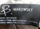 B. MAKOWSKY leather hobo satchel shoulder tote bag GRAY shimmer purse Celebrity Style