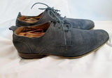 Mens KENNETH COLE REACTION Suede Wingtip Oxford Shoe 12 BLUE Loafer Leather