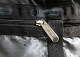 Le Sport Sac LESPORTSAC Nylon shoulder travel bag purse crossbody BLACK SILVER Vegan