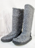 Womens Ladies MUKLUKS Sweater Boots Knit GRAY Cardy Outdoor Shoes 7 Slippers