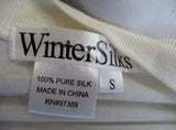 WINTERSILKS Base Layer Top Pure Silk CREME WHITE S Shirt Womens