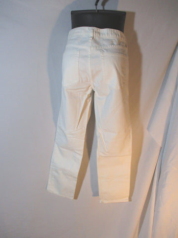 J. CREW MATCHSTICK Capri Crop Pants 28 WHITE Trouser