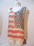 NWT NEW BALMAIN PARIS FLAG Safety Pin Silk Tank Top Shirt 38 / S SILK