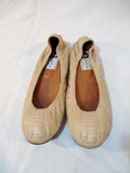 Womens LANVIN PARIS Python Leather Ballet Flat Shoe 36.5 / 6 BEIGE TAN Snakeskin