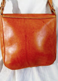 Ethnic Cowboy leather satchel shoulder flap crossbody saddle bag western BROWN man purse