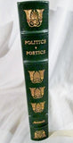 1979 EASTON PRESS ARISTOTLE POLITICS & POETICS Hardcover Leather Book GREEN Collectible Gilt