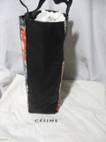 NWT NEW CELINE CABAS FLORAL POTIRON Leather Tote Bag BLACK Shopper