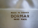 Vintage 40's French DORMAR FRANCE Bead Evening Bag Purse WHITE Pearl Clutch Vegan